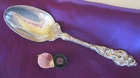 Reed & Barton LES SIX FLEURS 9 1/2" Sterling Silver Large Serving Spoon No Mono