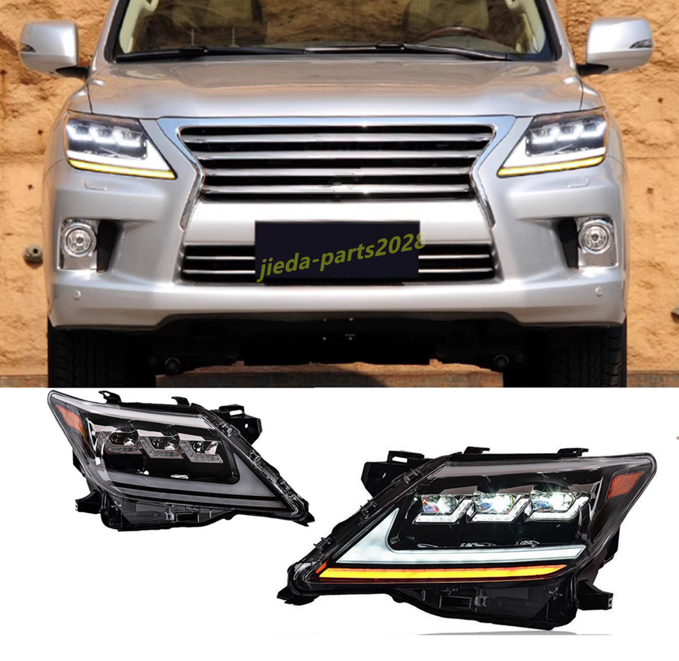 2008-2015 Lexus LX570 LED Headlight Assembly | Cold White | 6000K