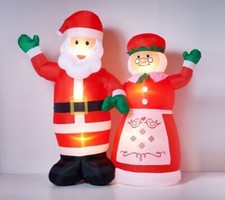 New Kringle Express 10ft Inflatable Santa Mrs. Claus Couple H229016- NWOB