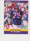 KEITH MILLARD MINNESOTA VIKINGS 1990 PRO SET #193 PERSONALIZED AUTOGRAPHED CARD