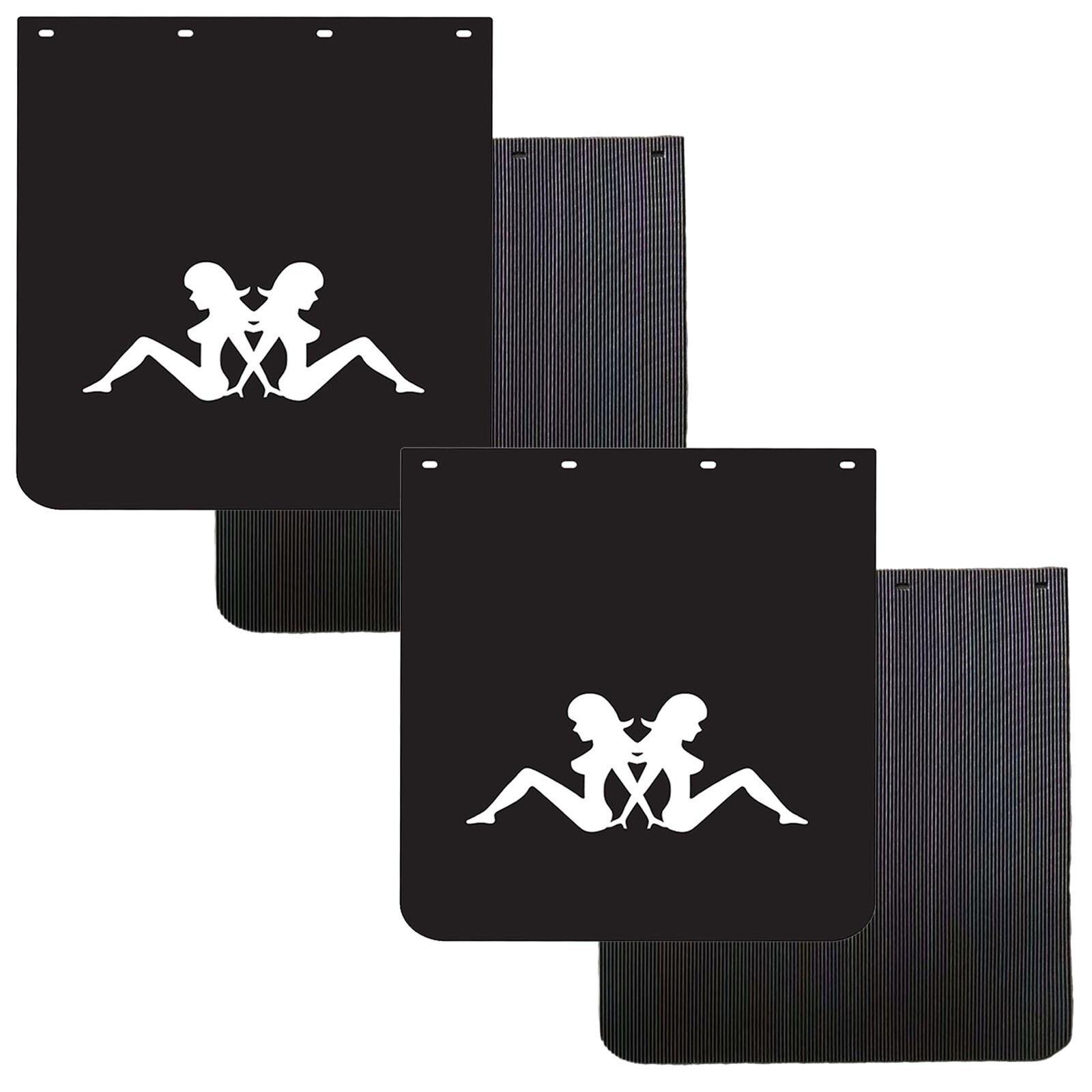 24x30 Heavy Duty Black Mud Flaps for Semi Trucks Trailers 4PCS