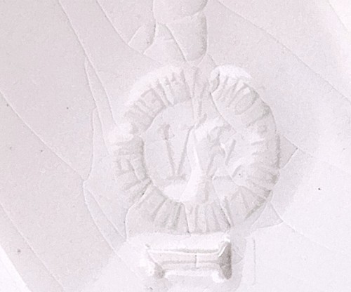 PIATTO DA PORTATA Fragola, Vassoio, Faience, Maiolica, Luneville, Francia, 1880, 9" - Foto 8 di 11