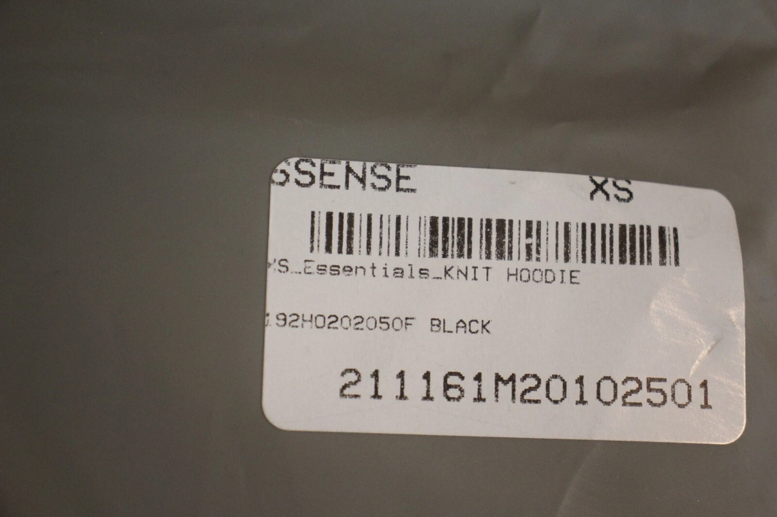 Felpa con cappuccio Essentials Fear Of God uomo XS maglia nera nuova R1666