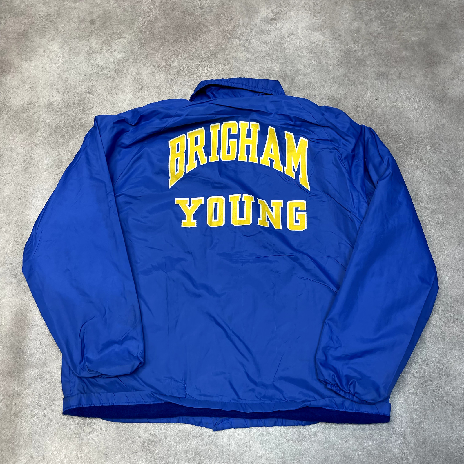 Champion Anorak Mens Vintage 90s Snap Button Fleece Lined Jacket, Blue, Large image 10
