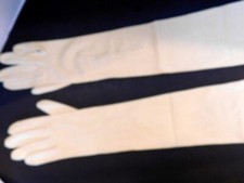 ALEXANDRE LADIES BEIGE 100 COTTON DRESS GLOVES UNLINED SIZE 6