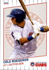 2019 South Bend Cubs Choice #21 Cole Roederer Santa Clarita California CA Card
