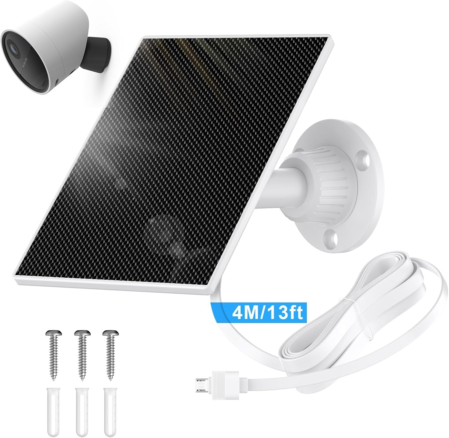 Simplisafe Solar Panel Outdoor Camera IP65 Waterproof 360 Adjustable Panel 13FT