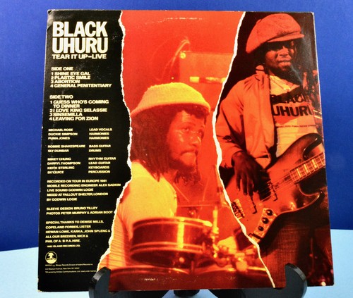 BLACK UHURU - TEAR IT UP, 1982, Mango Records MLPS9696, Recorded On Tour, Reggea - Picture 2 of 9