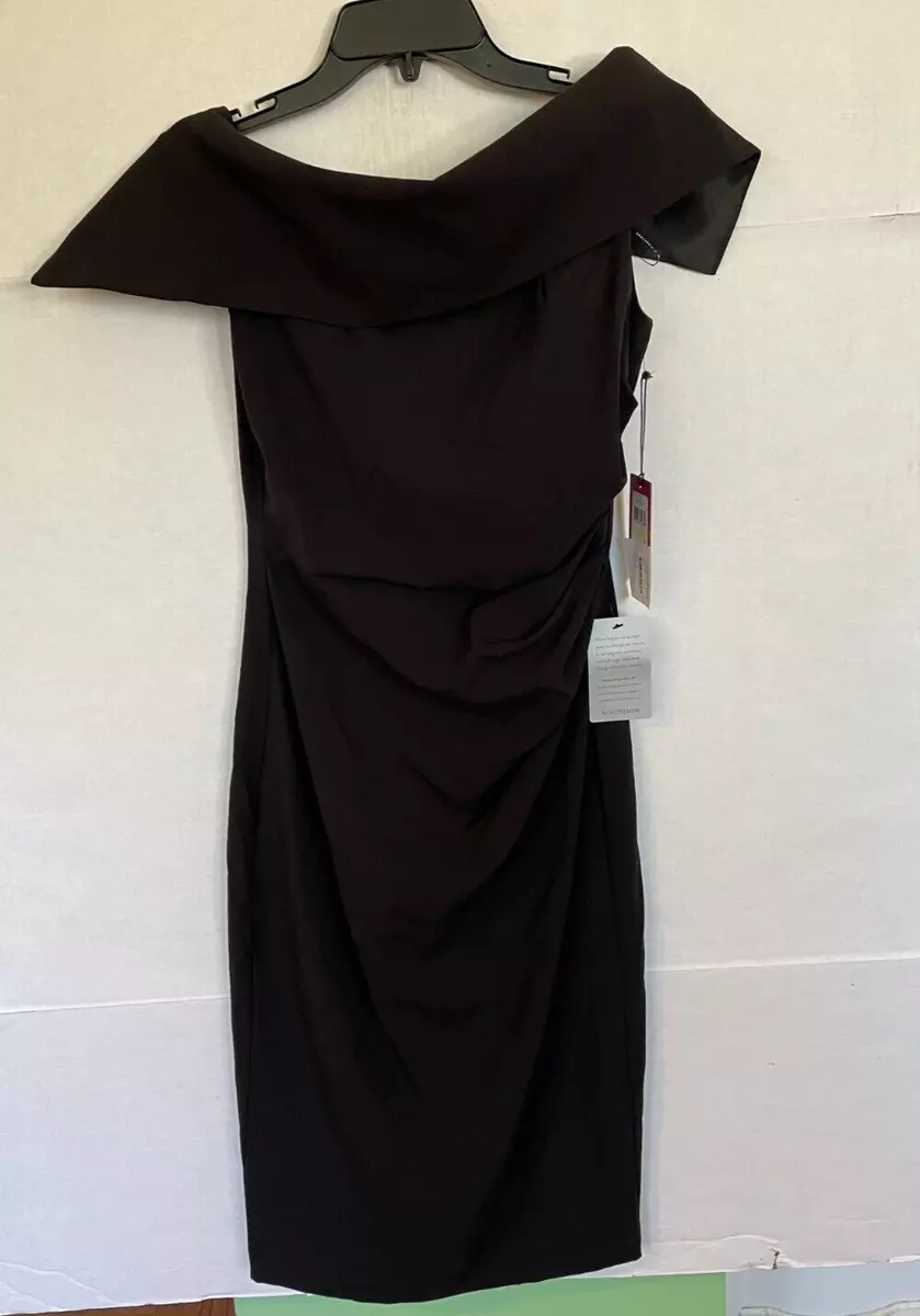 VINCE CAMUTO Popover Cocktail Dress In Black WOMENS SIZE 4 BLACK