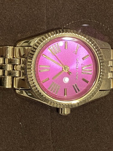 Michael Kors Mk3285 Petite Pink Rose Gold Stainless Steel + Box And Instructions - Picture 5 of 22