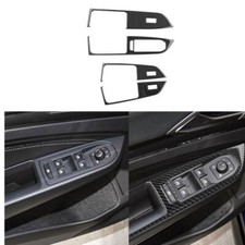 Cubierta de control de ventana interior de fibra de carbono 4 piezas para VW Golf 8 MK8 GTI 2021