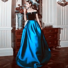 UK NEW Evening Formal Party Ball Gown Prom Bridesmaid Hosting Long Dress
