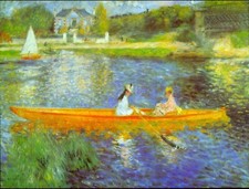 The Seine by Pierre-Auguste Renoir Giclee Fine Art Print Repro on Canvas