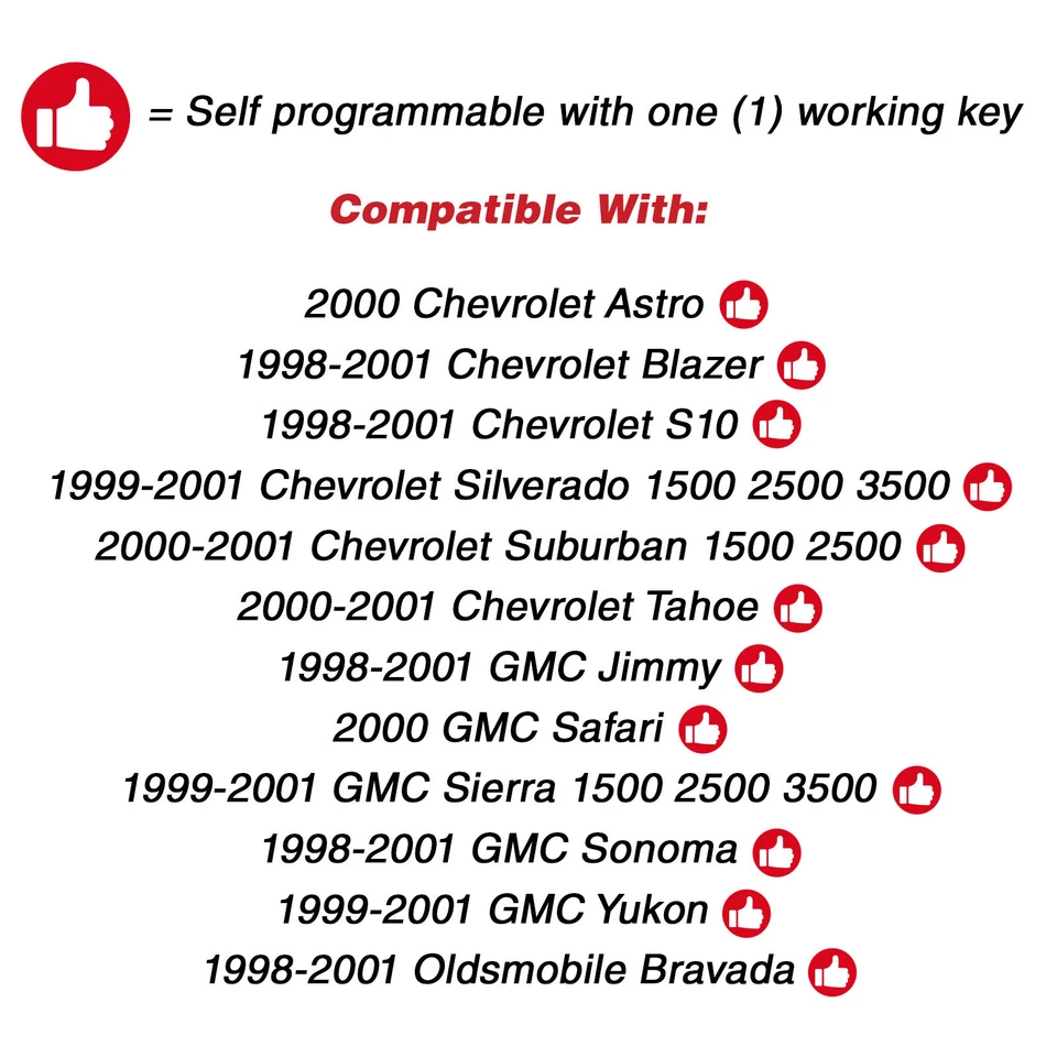 2x For 1999 2000 2001 GMC Sierra 1500 2500 3500 HD Remote Keyless Entry Key Fob Foto 3 de 3