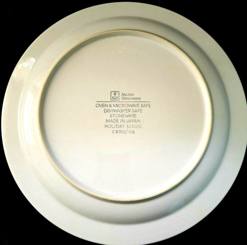 SET OF 3 ANCHOR HOCKING HOLIDAY MAGIC DINNER PLATES 10 3/4" CHRISTMAS - Picture 2 of 2