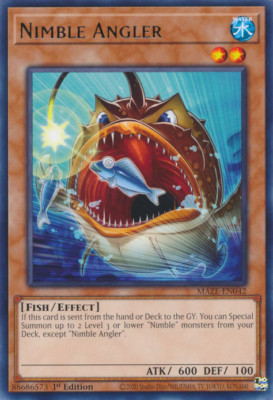 Nimble Angler   X3 MAZE-EN042 Near Mint 1st  Rare YuGiOh