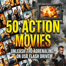50 ACTION Movies on a USB Flash Drive THE BEST MOVIES EVER 