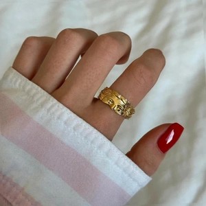 Authentic Gold plated Venus goddess statement antique vintage style Greek handmade ring