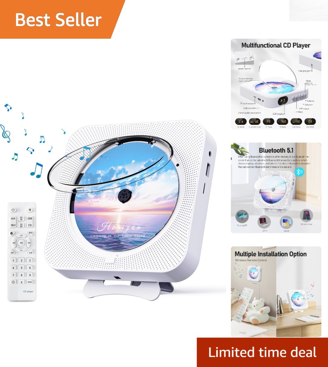 With Remote & Led Display - Stylish Boombox