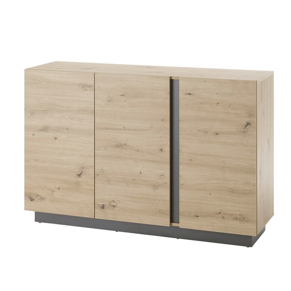 Anrichte Modern Eiche Artisan Graphit Grau Kommode Sideboard Highboard Schrank-image