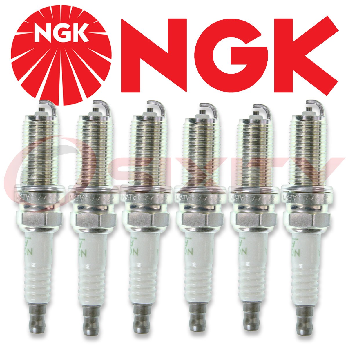 6 pcs - NGK V-Power Spark Plugs #3672 - Premium OEM Set LFR6A11