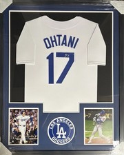 Los Angeles Dodgers Shoehei Ohtani Signed Framed White Jersey LOA