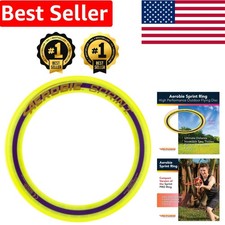 Aerobie Sprint Ring Outdoor Flying Disc - 10 Inch, Bright Yellow for Family Fun