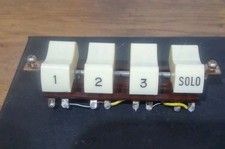 Reconditioned Teisco Bank of 4 Vintage Rocker Switches in Working Order