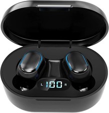 Bluetooth Headphones w/ Deep Bass and Mic, LED Display