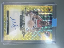 JAMIR WATKINS 2025-26 FINEST ELECTRIFYING YELLOW GEOMETRIC ROOKIE AUTO /35 Q6992