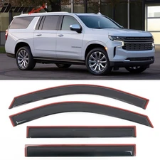 Fits 21-25 Chevy Suburban/GMC Yukon XL In-Channel Window Visors Rain Deflectors