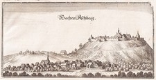 Hohenasperg Asperg LK Ludwigsburg Baden-W&uuml;rttemberg Kupferstich Merian 1650.