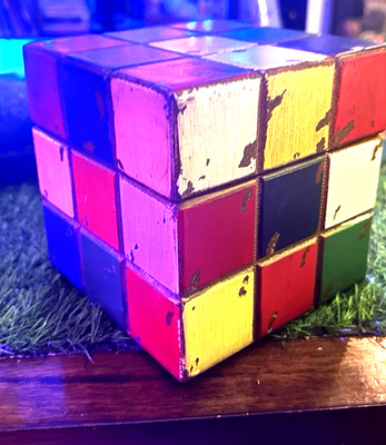 Wood Rubik's Cube Storage Display Shelf Box Container