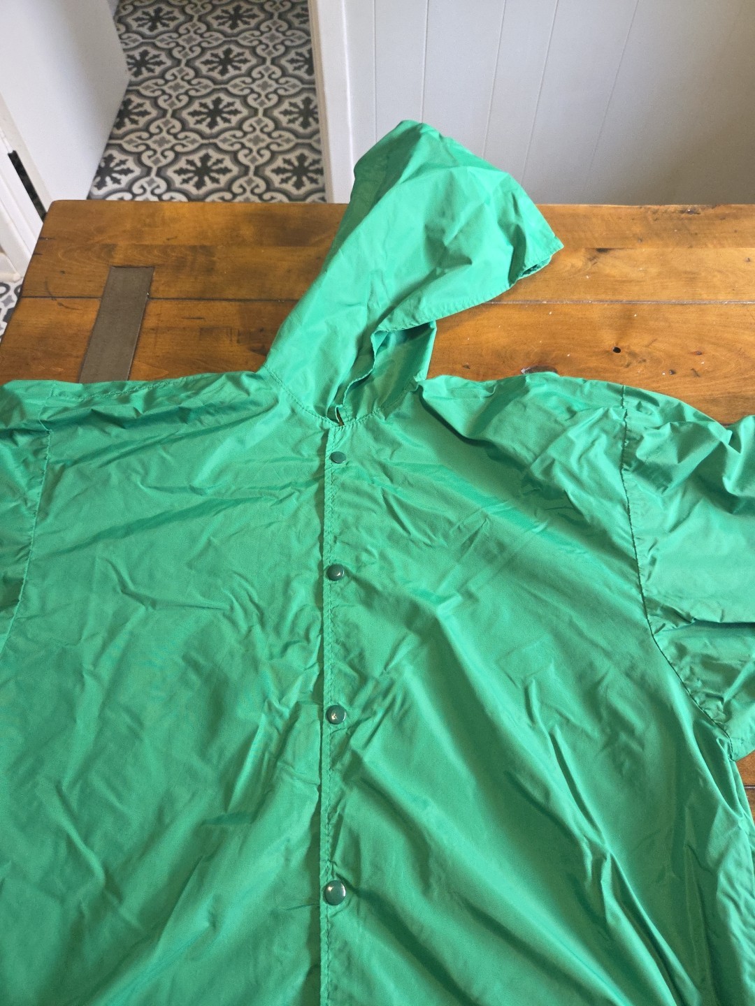 VTG 70s Spanjian Tuba City Football Coachs Jacket XL USA Green Windbreaker image 9