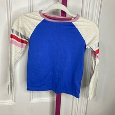 NWOT MINI BODEN Blue and White Kids Raglan Shirt