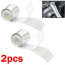 2 X 16 2pcs Silver Exhaust Heat Wrap Manifold Downpipe High Temp Bandage Tape