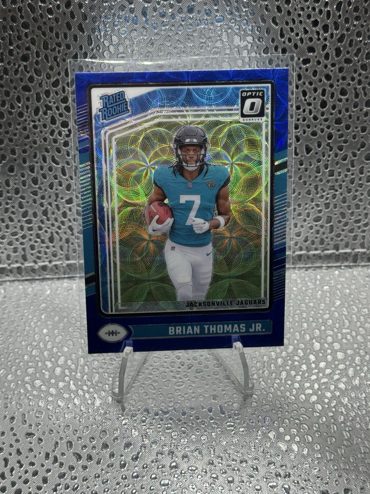 2024 Panini Donruss Optic - Rated Rookie Brian Thomas Jr. #214 Blue Scope Prizm