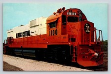 Illinois Central 1100 C-636 Alco Locomotive Train Postcard 1968 Railroad