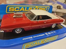 C3317 SCALEXTRIC STUNNING DODGE CHARGER R/T CANDY APPLE RED W/ SUPERCHARGER 