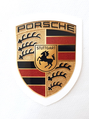 ORIGINAL Porsche Emblem Wappen Logo Aufkleber Klebeschild WAP0130050MCST