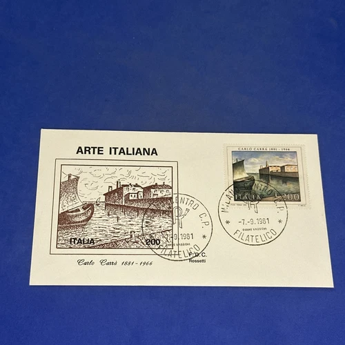 CARLO CARRA' ARTE ITALIANA - Busta PRIMO GIORNO FDC