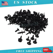 100 Pieces Black Clip Push-Type Fastener Flares Retainer for GM 11589290 USA