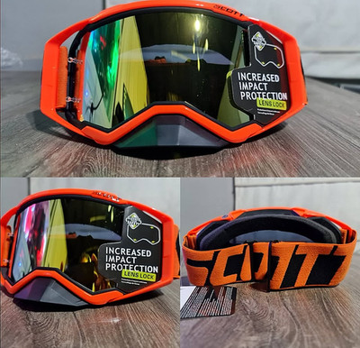 SCOTT Motocross Goggles Orange Chrome Lens Anti-Fog MX Dirt Bike - New 2026