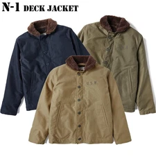 NON STOCK US Navy N-1 Men's Deck Jacket Winter Warm Heavyweight Cotton Army Coat