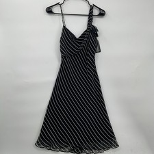 vintage sherri hill Silk Chiffon Striped Dress Whimsy Asymmetrical Fairy90s 6p