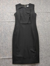 Calvin Klein Dress Womens Sz 4 Black Pencil Cocktail Dress Zip Back