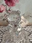 Fenton June Birthday Birthstone Crystal Bear Pink Heart Original Box & Tag