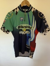 Santini Cycle Jersey Bianchi Motorex vintage | Men's | Green/Blue | Large | Rare