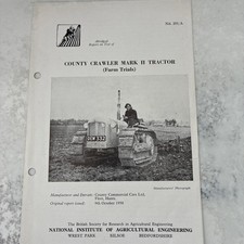 County crawler Tractor mk 2 NIAE 4 page  Farm trials Test Report 1958 