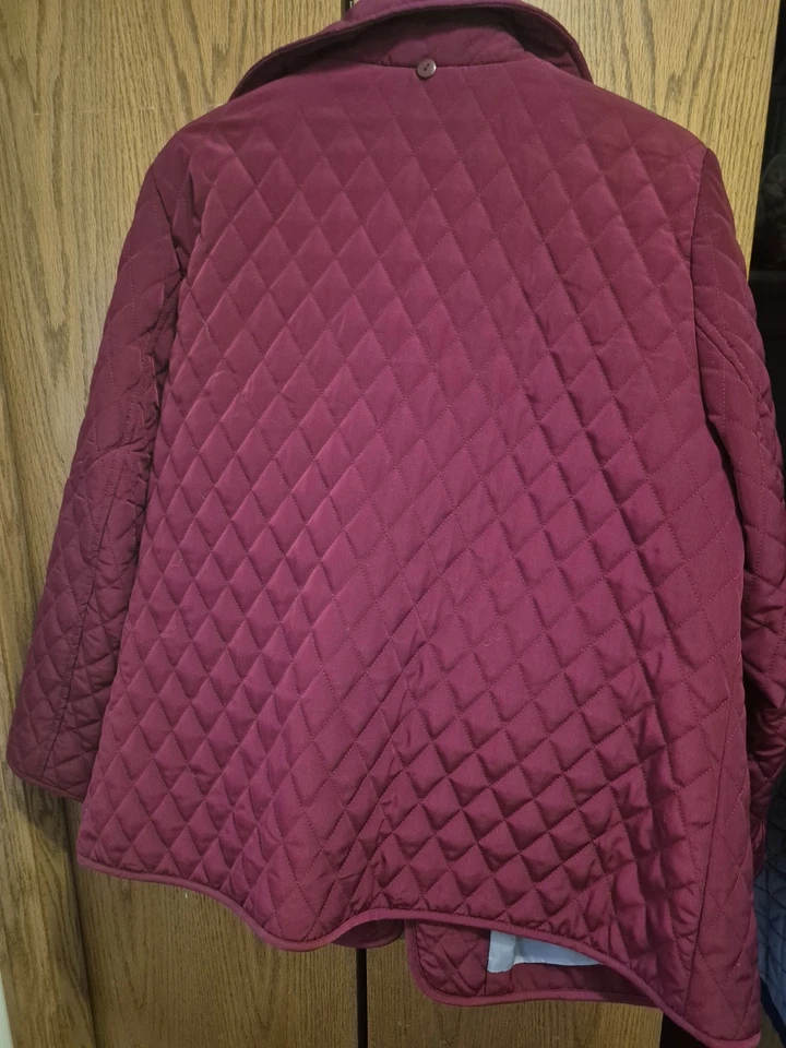 Red Giacca Quilted Maroon Snap Front Collared Chore Barn Coat Jacket Size XL  - Image 4 of 4
